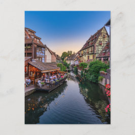 Alsace Frankrike Flower Vatten-kanalen Vykort