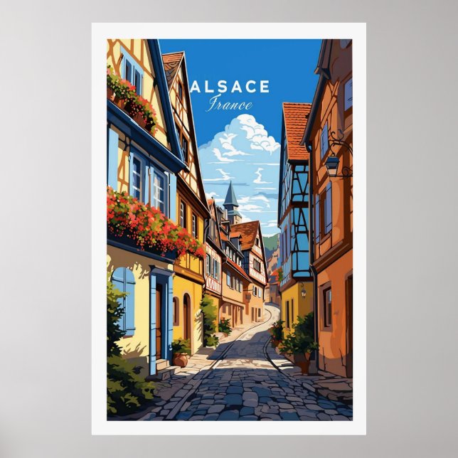Alsace Frankrike Poster (Framsidan)