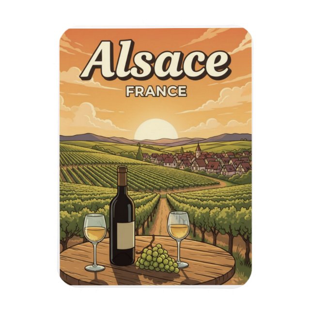 Alsace Frankrike Resa Magnet (Vertikal)
