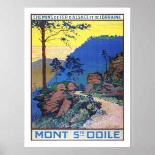 Alsace frankrikevintage resor poster