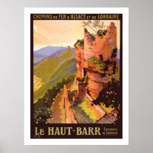 Alsace frankrikevintage resor poster