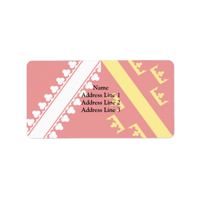 Alsace (gammal), Frankrike-flagga Adressetikett (Framsidan)