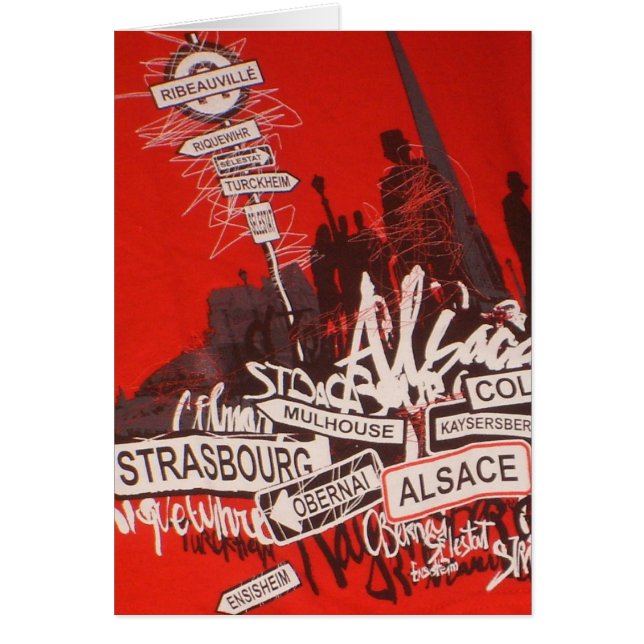 Alsace - hälsningskort (Framsidan)