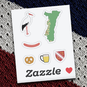 Alsace Stickers-uppsättning Klistermärken