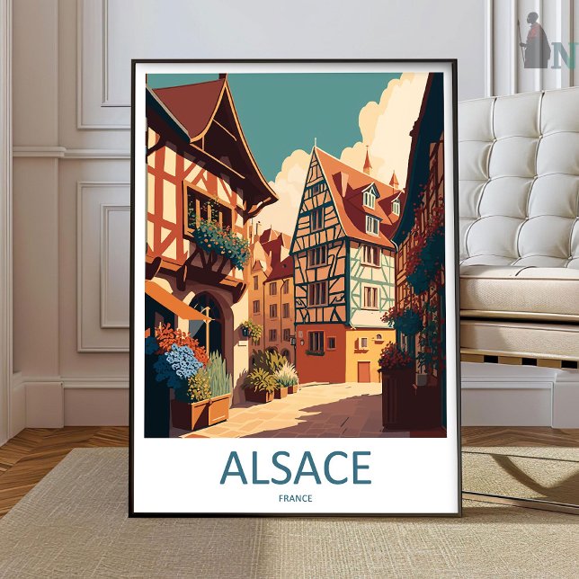 Alsace tryck Alsace Hem inredning Stadsmiljö Konst (Skapare uppladdad)