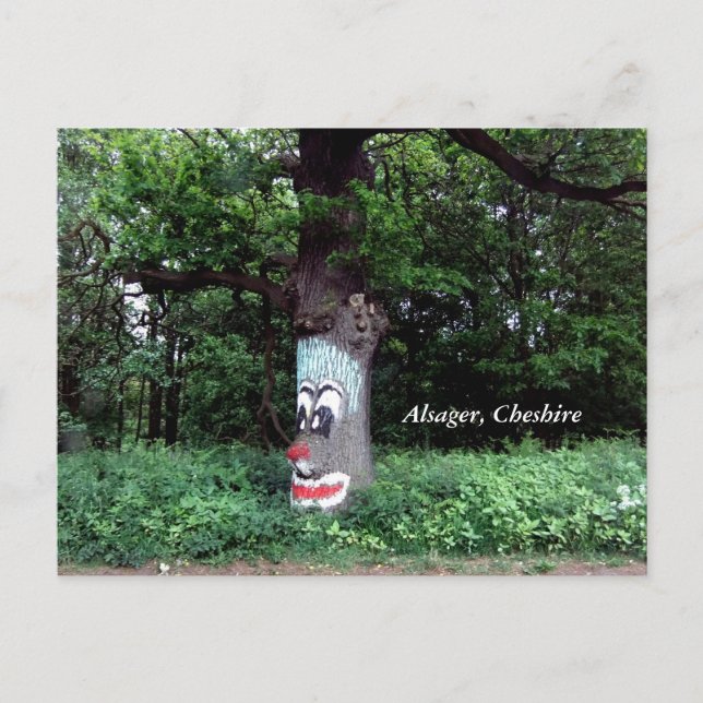 Alsager Träd med Ansikte-vykort Vykort (Framsida)