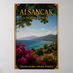 Alsancak norra Cyperns berg havsutflykt Poster