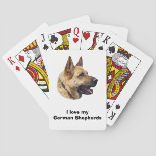 Alsatisk tysk herde hund porträtt spel kort