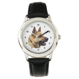 Alsatisk tysk herde porträtt armbandsur