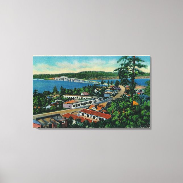 Alsea Bay Bridge i Waldport, Oregon Canvastryck (Framsida)