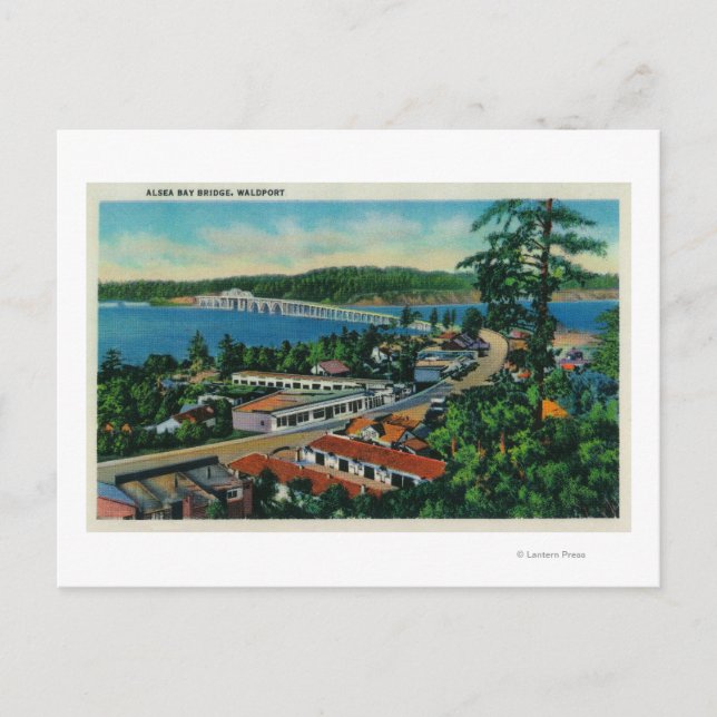 Alsea Bay Bridge i Waldport, Oregon Vykort (Framsida)