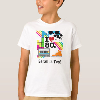 Älska 80-tal skräddarsy T-tröja T-shirt