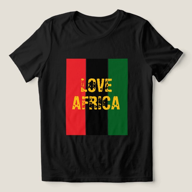 Älska Afrika T-Shirt (Design Framsida)