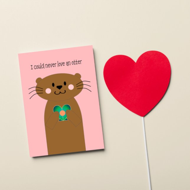 Älska aldrig en uttervalentin kortet för dag helgkort (Skapare uppladdad)
