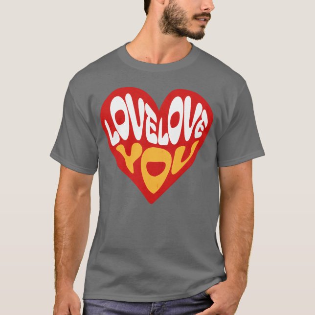 ÄLSKA ÄLSKA DIG retro T Shirt (Framsida)
