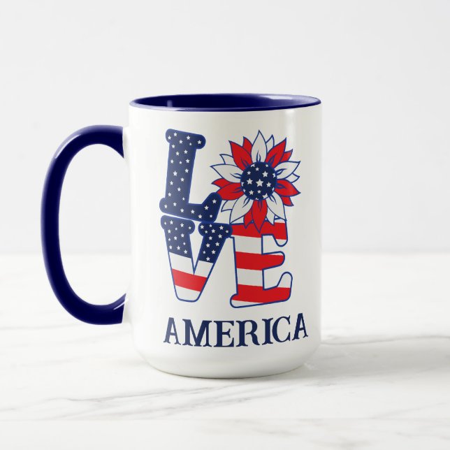 Älska Amerika  Mugg (Vänster)