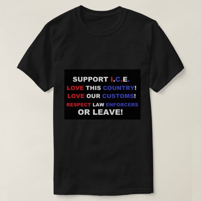 Älska Amerika T Shirt (Design framsida)