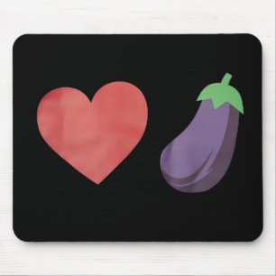 Älska Aubergine Roligt Gay HBTQ Stolthet Musmatta