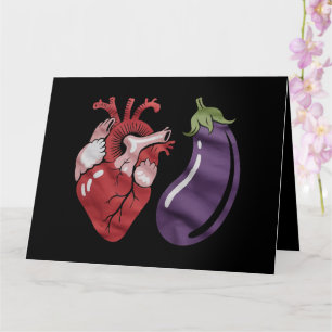 Älska Aubergine Roligt HBTQ Stolt Pride Humor HBTQ Kort