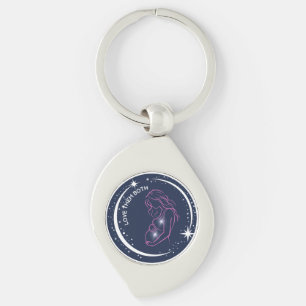Älska Båda Pro-Life Mor och Bebis Virvel Swirl Silverfärgad Nyckelring