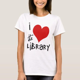 Älska bibliotek t-shirt