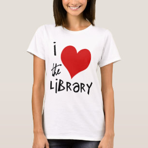 Älska bibliotek t-shirt