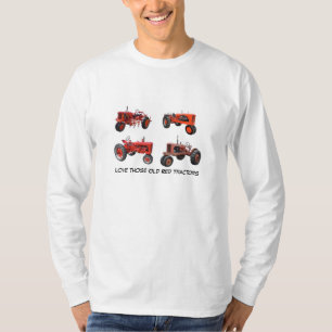 Älska de gammala röda traktorer tee shirt