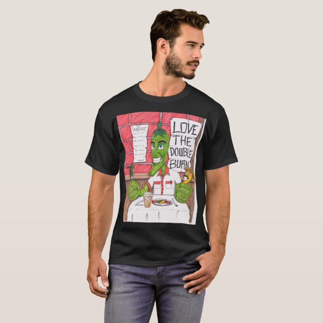 Älska den dubbla brännskadan! t-shirt (Hel framsida)