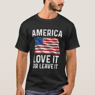 Älska Det Eller Lämna Det Patriotiskt Amerikansk U T Shirt