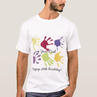 Älska dig den 40th födelsedagen för pappalycklig! t shirt