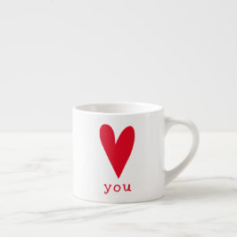 Älska dig den | röda hjärtavalentin dag espressomugg