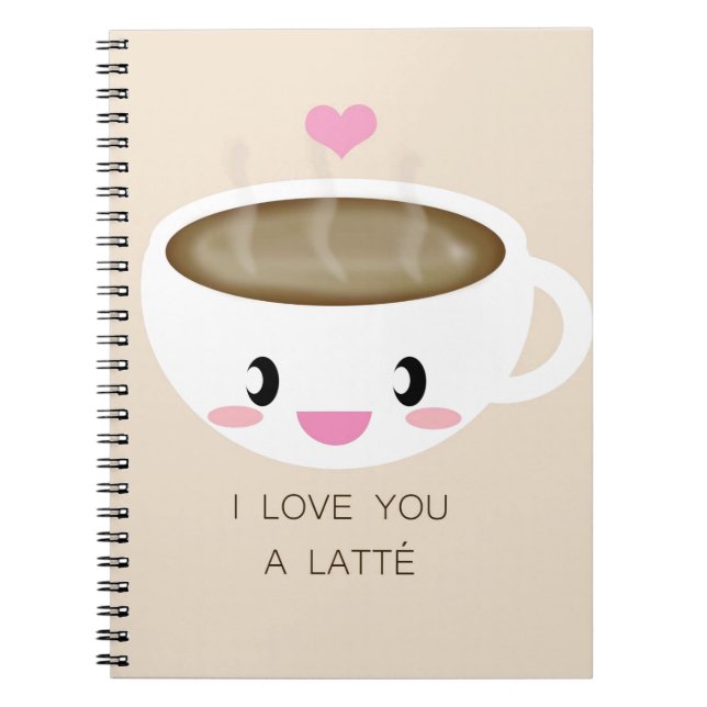 Älska dig en Latté anteckningsbok (Framsidan)