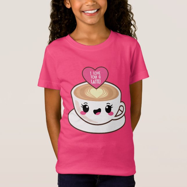 Älska dig en Latte EMoji T-shirt (Framsida)