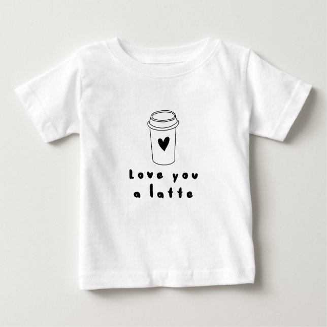 älska dig en latte t shirt (Framsida)