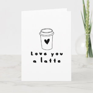 älska dig en latte tack kort