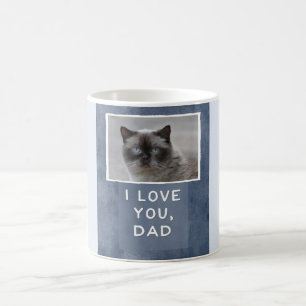 Älska dig, för kattfotoet för pappan beställni kaffemugg