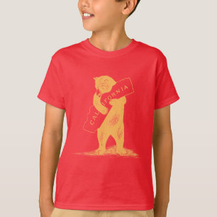Älska dig Kalifornien--Rött och guld- T-shirt