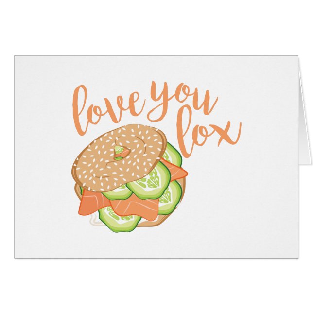 Älska dig Lox Hälsningskort (Framsidan Horizontal)