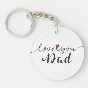 Älska dig lycklig fars dag Keychain för pappan