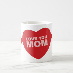 Älska dig mammahjärta kaffemugg