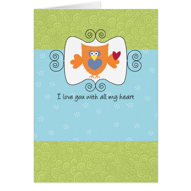 Älska dig med all min hjärta hälsningskort (Framsidan)