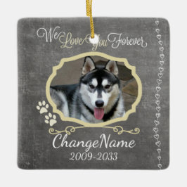 Älska dig minnessaken för för julgransprydnad keramik