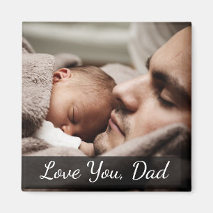 Älska dig, pappa-, far- och babyfotoet magnet