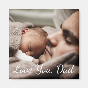 Älska dig, pappa-, far- och babyfotoet magnet