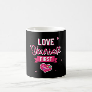 Älska Dig Själv Först Kaffemugg
