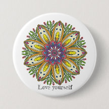 Älska dig själv mandala blommor