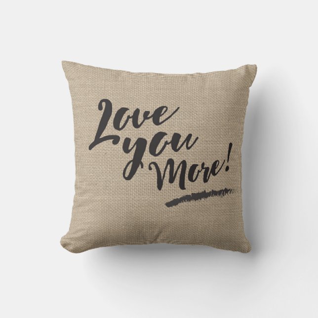 ÄLSKA DIG som MER linnelook kudder med guld- Kudde (Framsida)