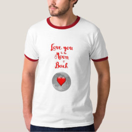 Älska dig till månen & den tillbaka skjortan tee shirt