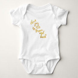 "Älska dig till månen och dra tillbaka" guld Tee Shirt