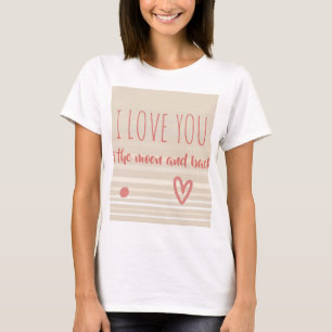 Älska dig till månen och dra tillbaka t shirt